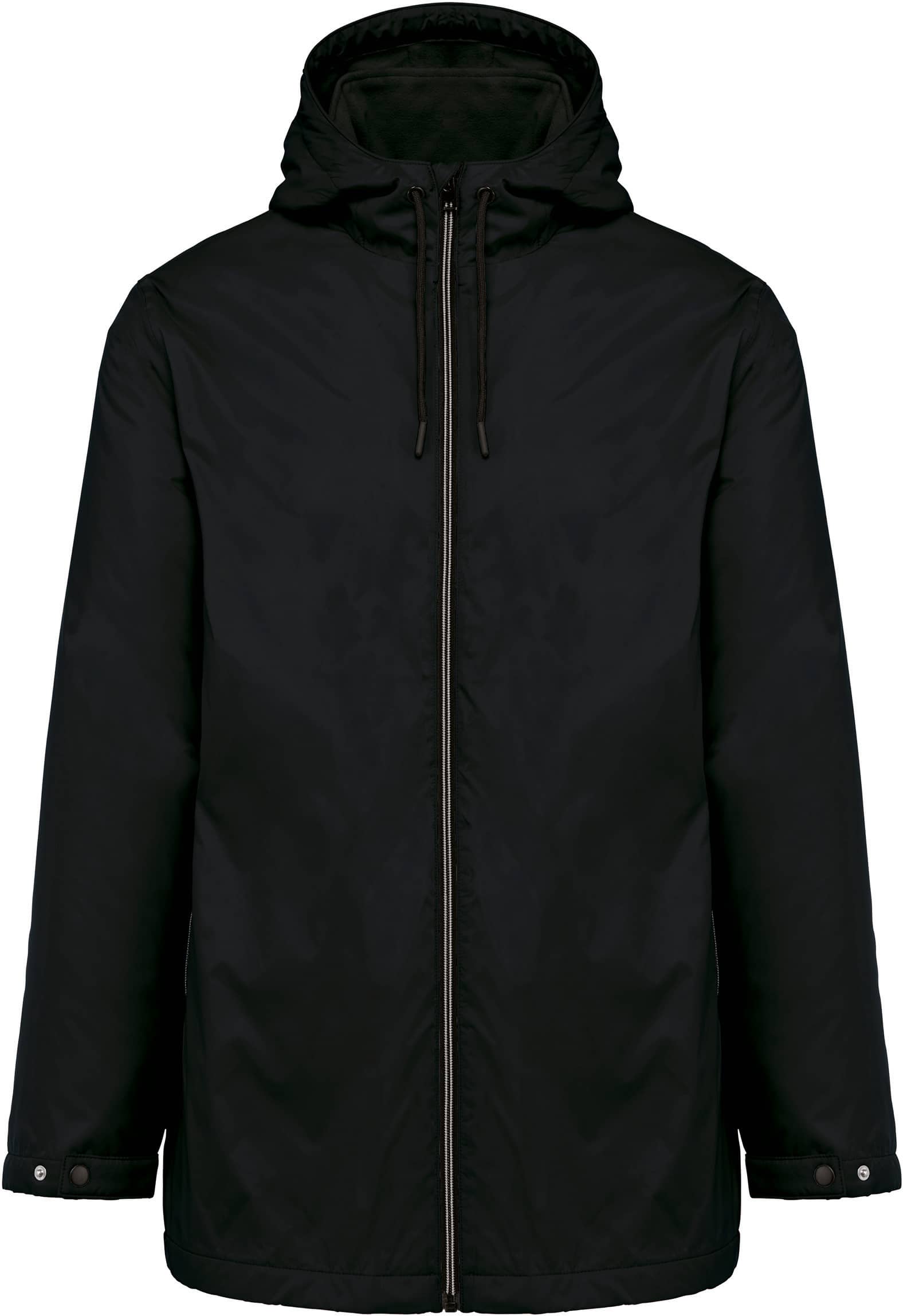 Gefütterte Unisex-Kapuzenjacke aus Mikrofleece