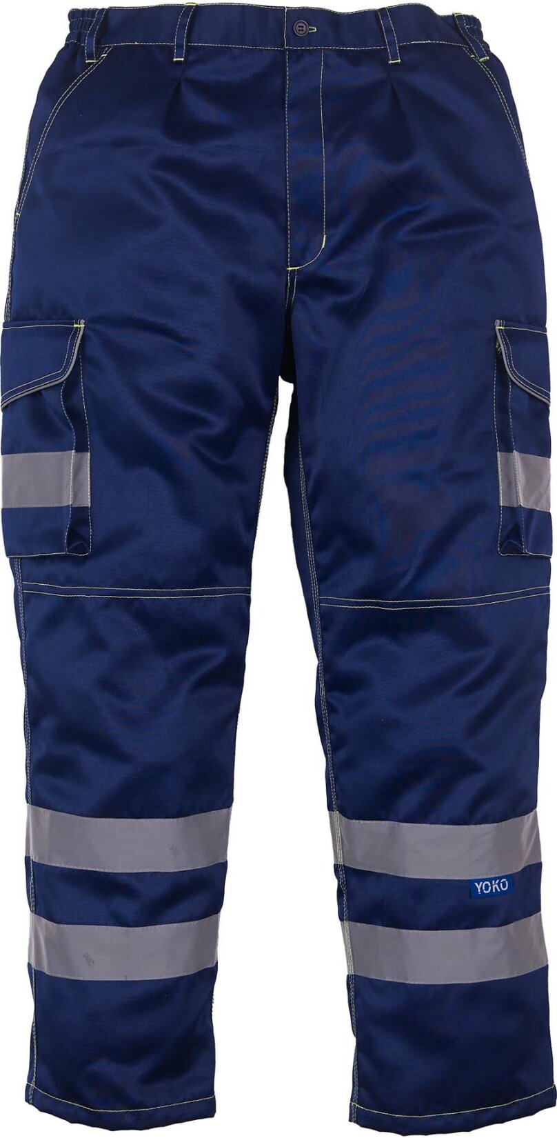 Hi-Vis Cargo Trousers With Knee Pad Pockets