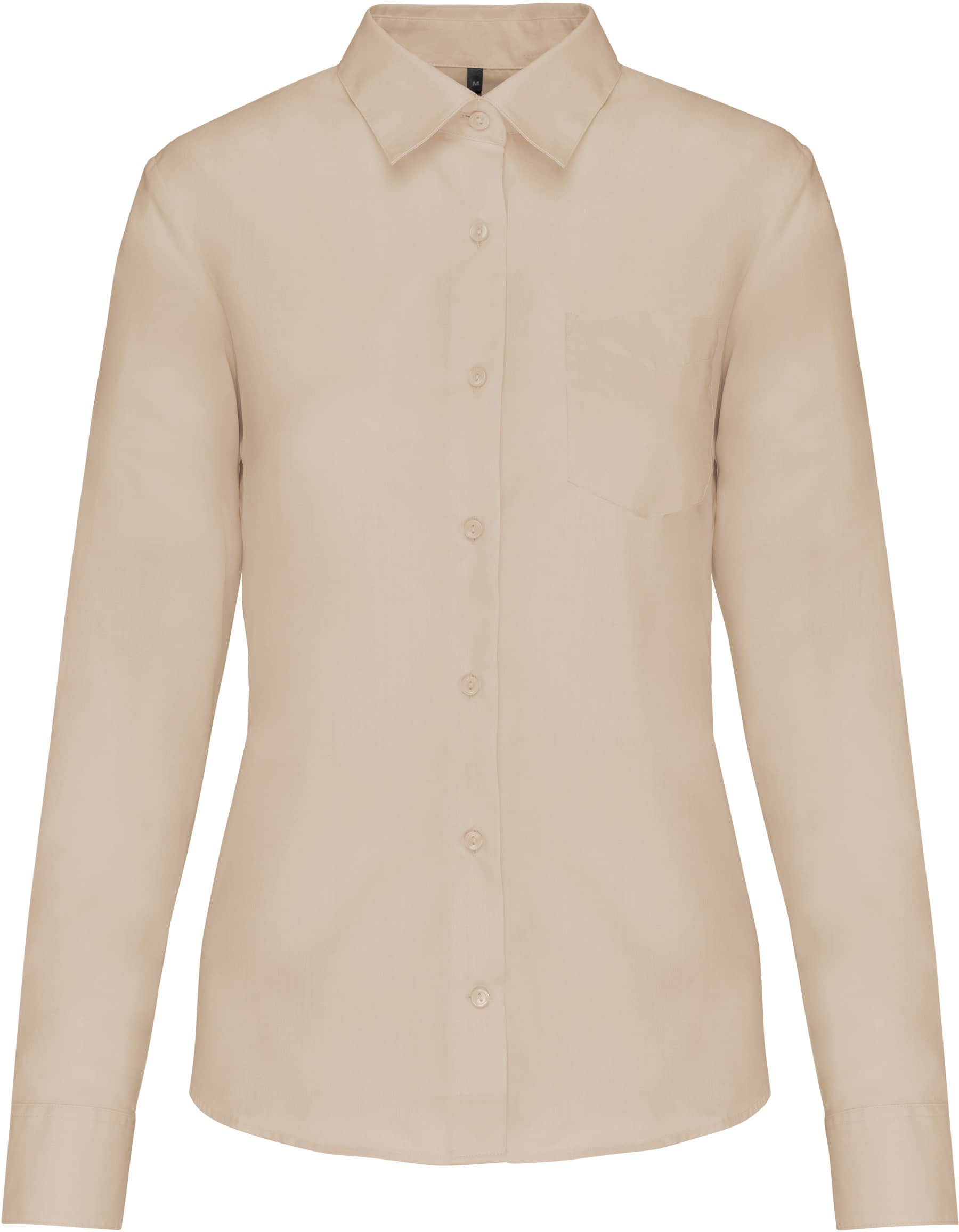 Popeline-Hemd Baumwollpolyester pflegeleicht für Damen