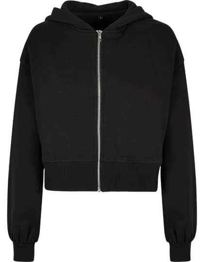 Kurze Oversized Zip Sweatjacke für Damen