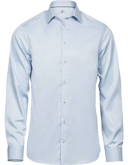 Premium Slim Fit-Herrenhemd mit leichtem Haifischkragen