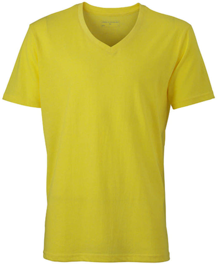 Meliertes Herren T-Shirt mit V-Ausschnitt