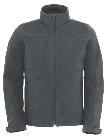 3-lagige Herren Softshelljacke mit abnehmbarer Kapuze