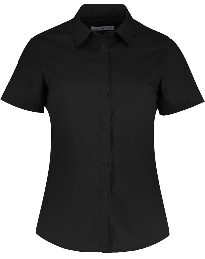 Women´s Tailored Fit Poplin Shirt Short Sleeve