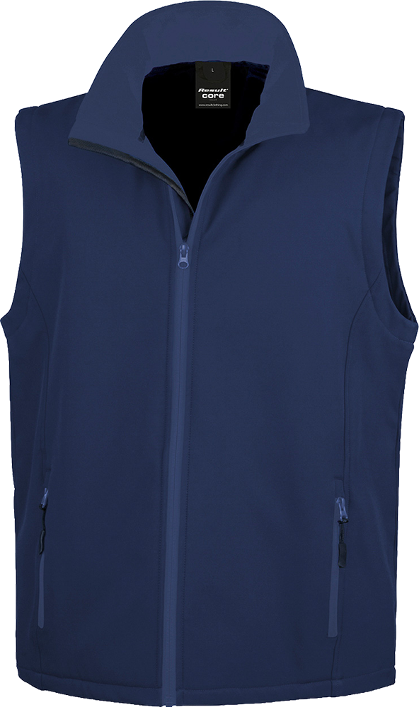 Men's Printable Softshell Bodywarmer with Recycled Fleece Inner