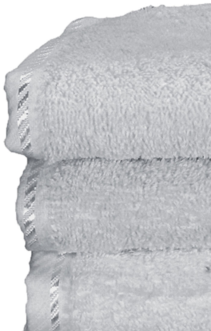 Schnell trocknendes Badetuch mit Satinstreifen