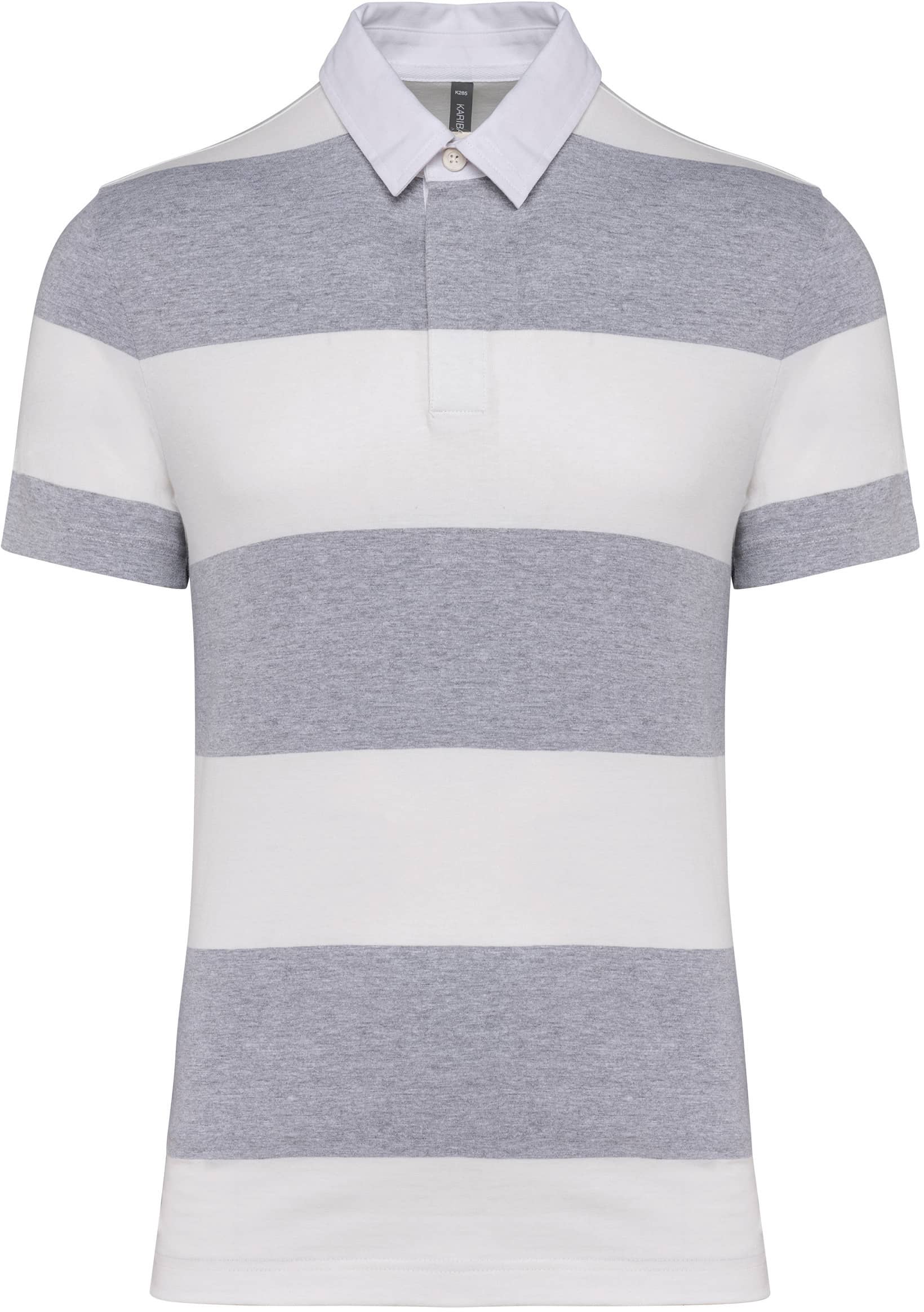Gestreiftes Polohemd mit kurzen Ärmeln, Unisex