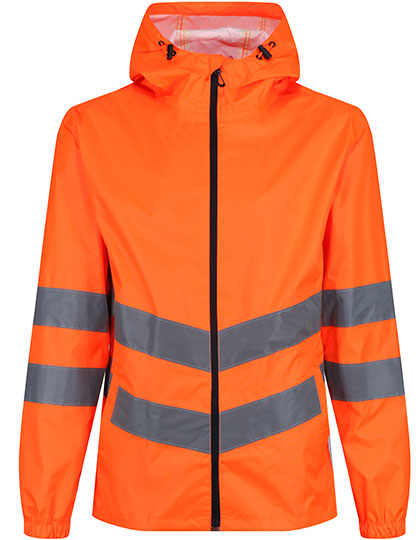 Leichte wasserdichte atmungsaktive Unisex High-Vis-Jacke