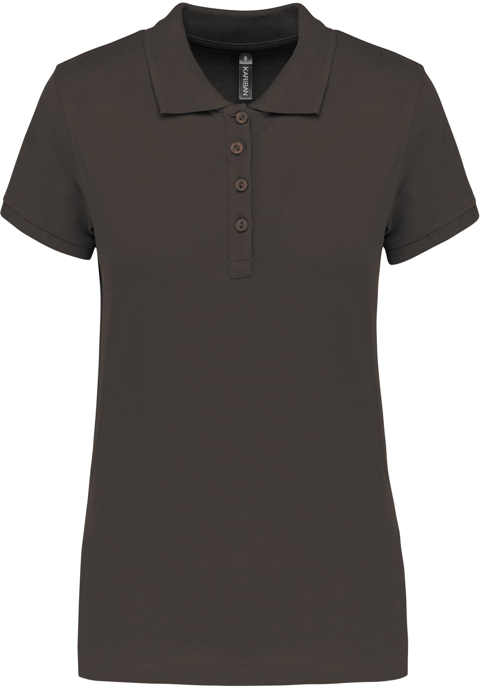 Damen Kurzarm-Poloshirt. Baumwollpiqué.