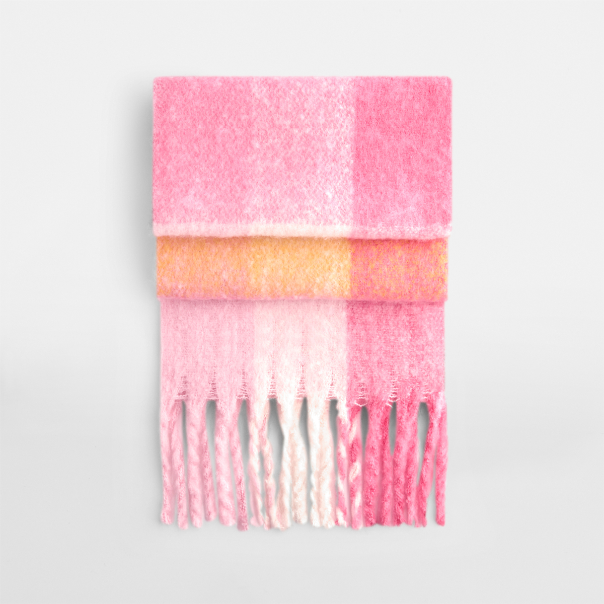 Fluffy Check Scarf