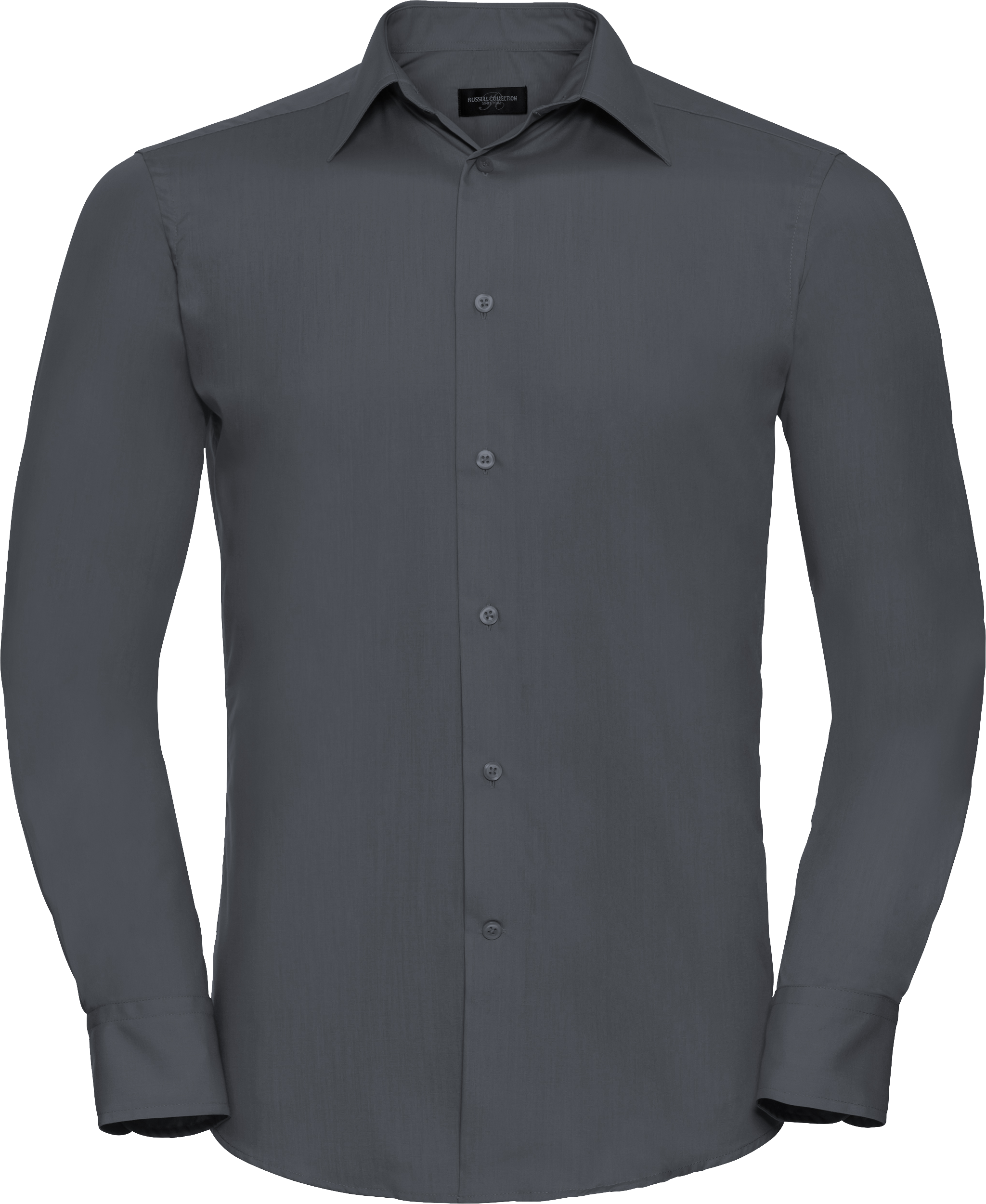 Men's Long Sleeve Tailored Polycotton Poplin Shirt