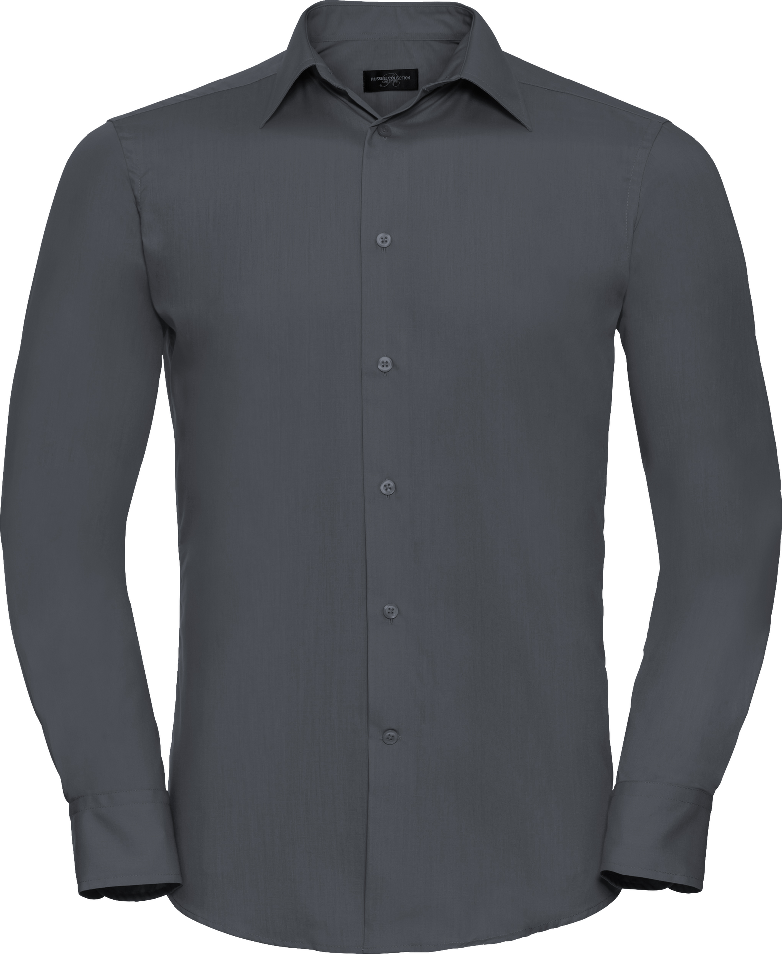 Men's Long Sleeve Tailored Polycotton Poplin Shirt