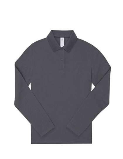 Damen Langarm-Poloshirt aus nachhaltigerer Baumwolle