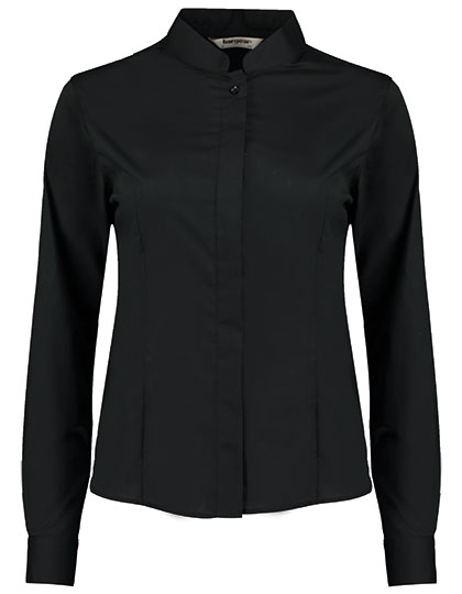 Women´s Tailored Fit Shirt Mandarin Collar Long Sleeve