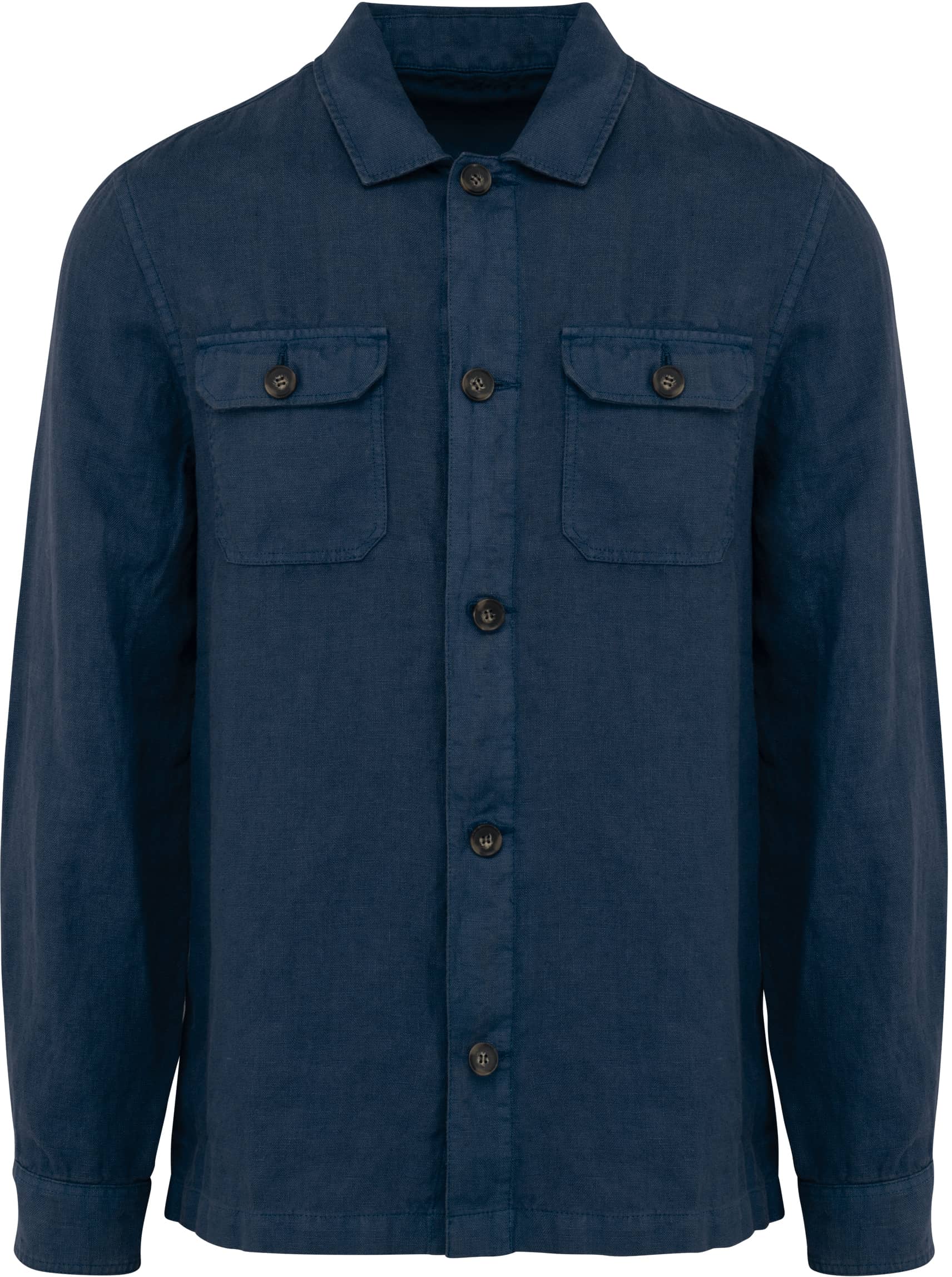 Ausgewaschene Herrenhemdjacke aus Leinen