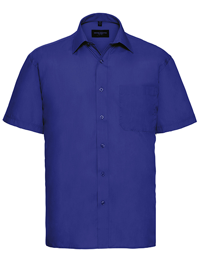 Men's Short Sleeve Classic Polycotton Poplin Shirt