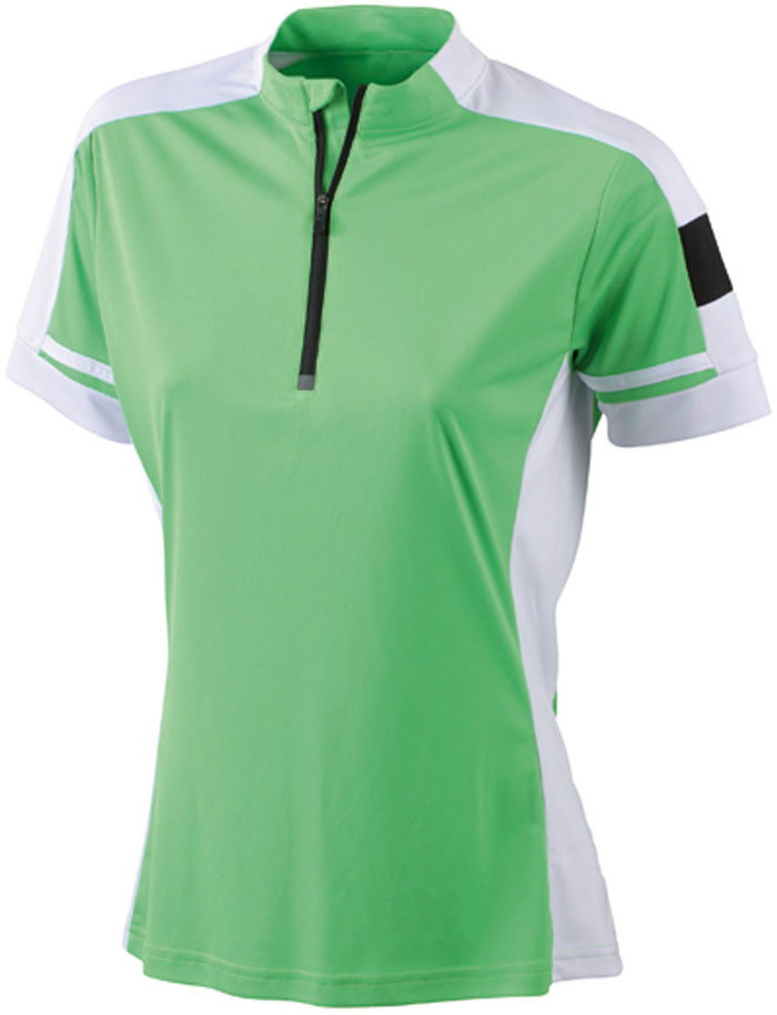 Damen Fahrrad-Shirt "Cooldry" mit 1/2 Reißverschluss