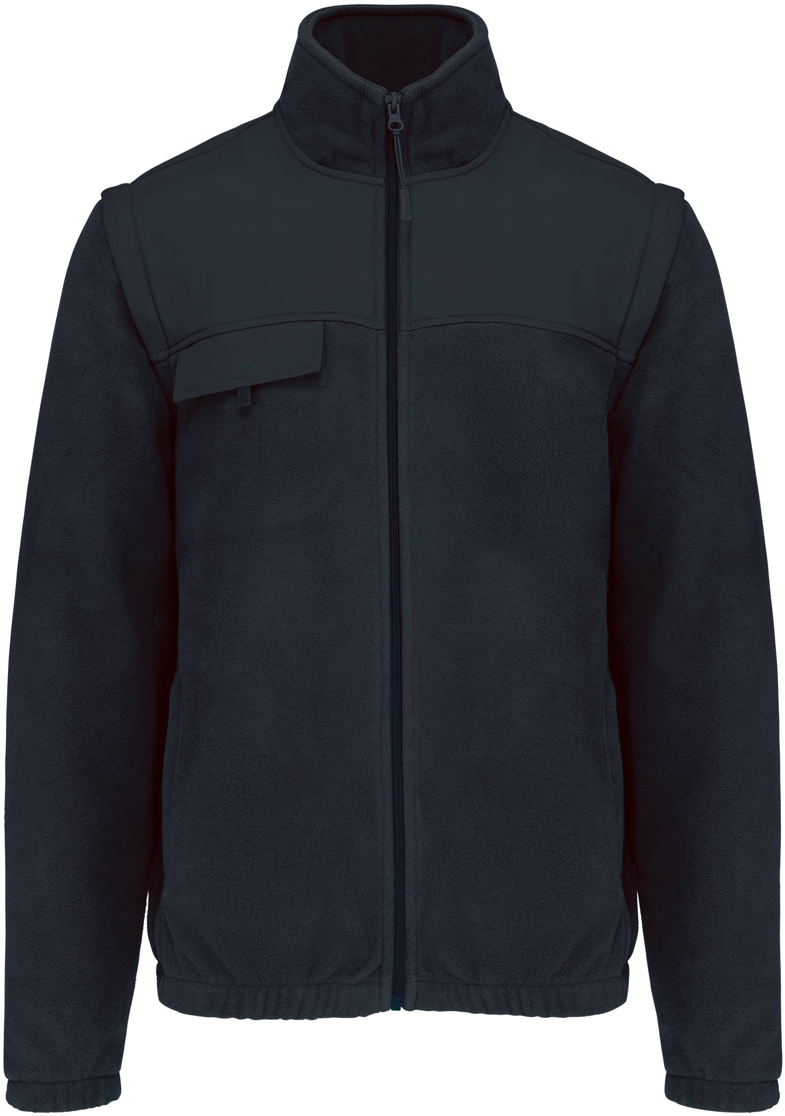 Fleecejacke mit abnehmbaren Ärmeln