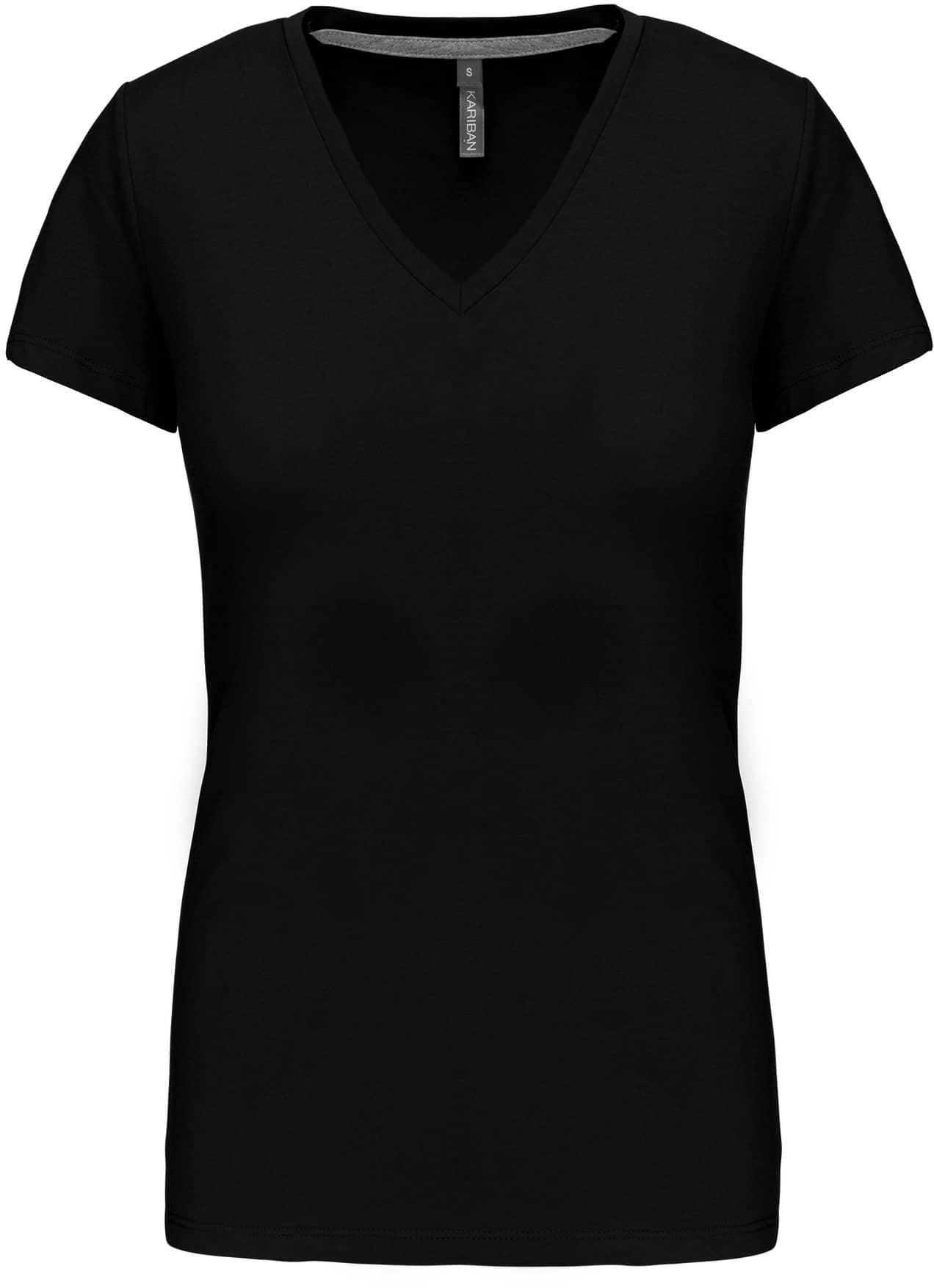 Ladies` Short-sleeved V-Neck T-Shirt