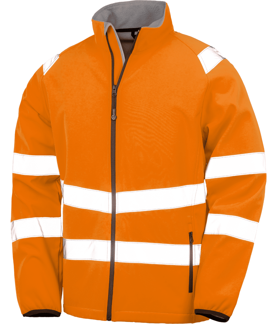 Recycled Printable Safety Softshell Jacket