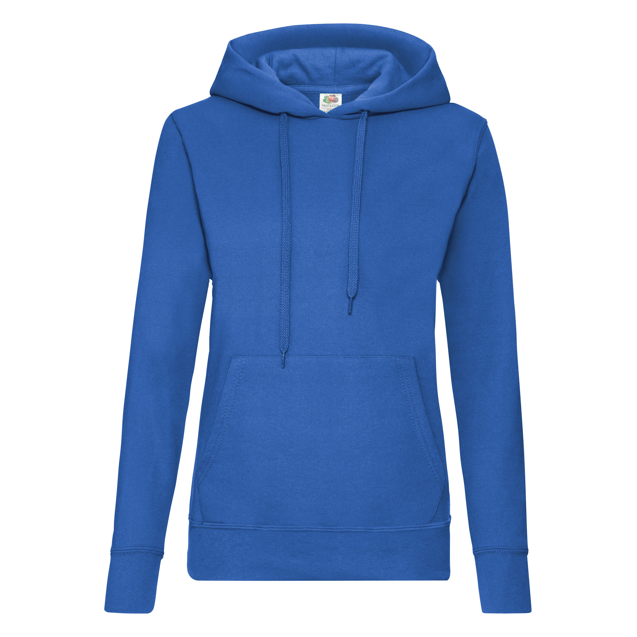 Flauschiger klassischer Damen-Hoodie mit Kängurutasche