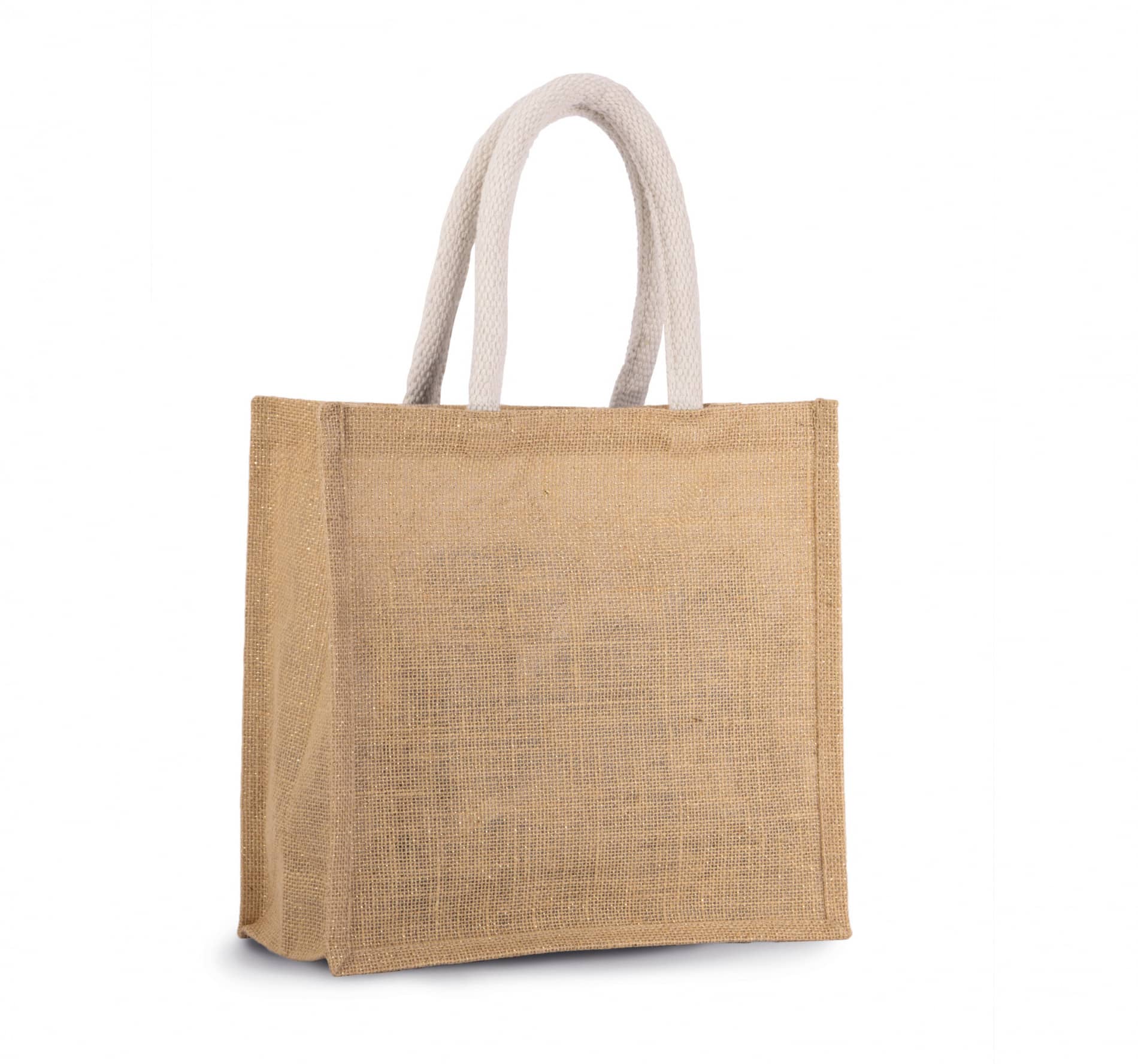 Jutetasche im Cabas-Stil Mittel - Zweifarbig