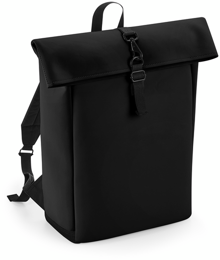 Matte PU Roll-Top Backpack