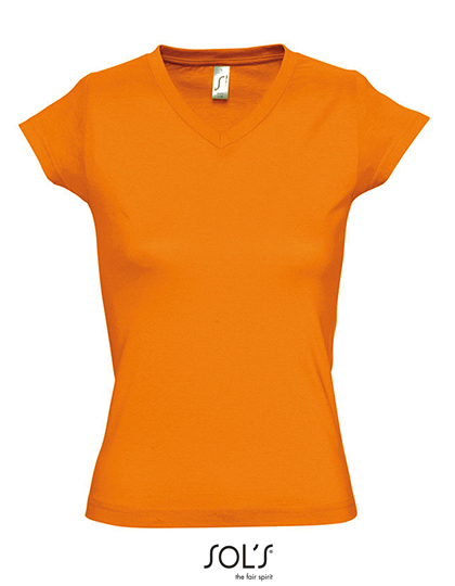 Women´s V-Neck-T-Shirt Moon