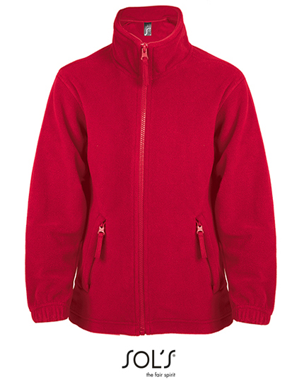 Klassische Kinder-Fleecejacke "North" mit Stehkragen