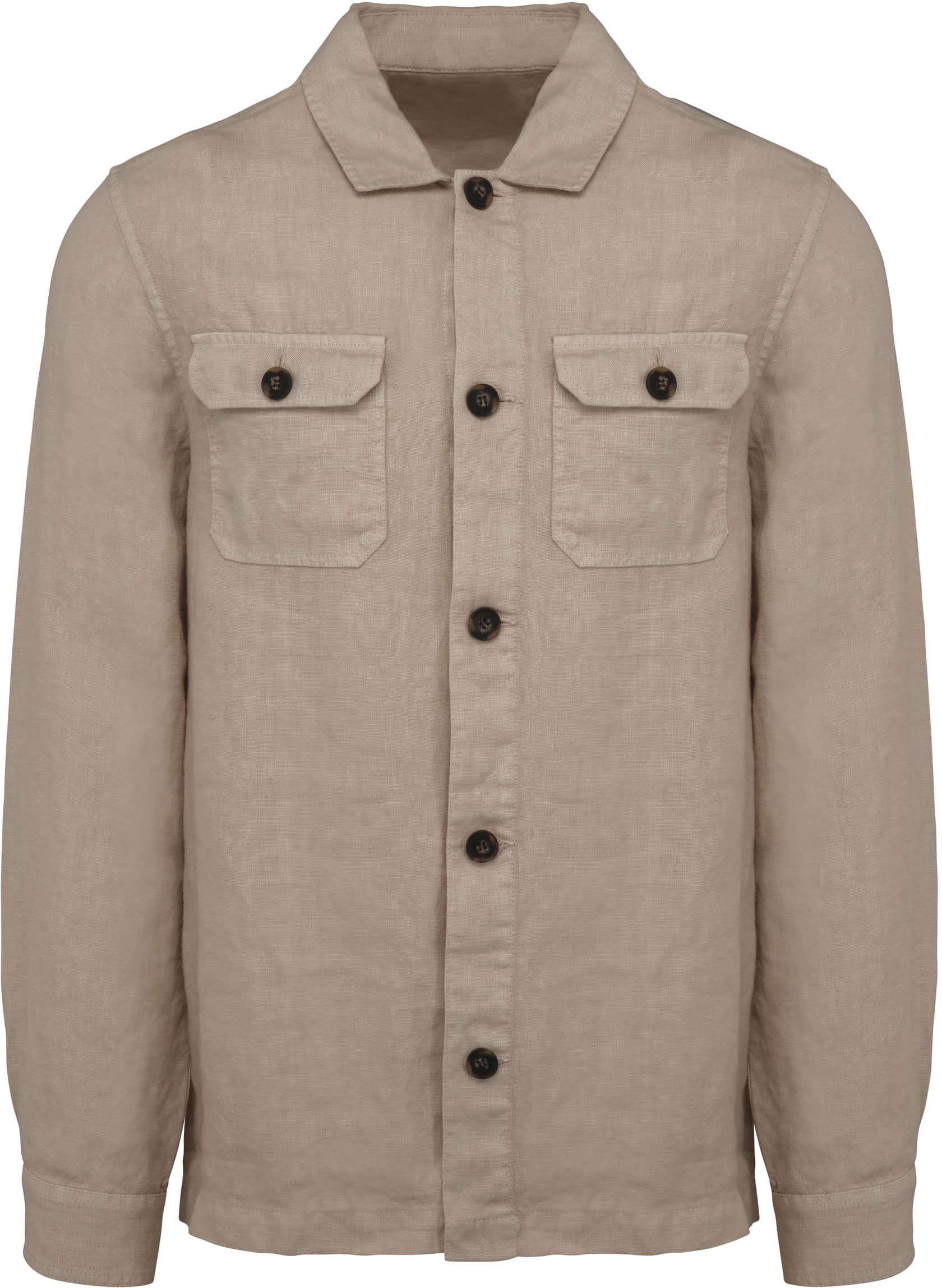 Ausgewaschene Herrenhemdjacke aus Leinen