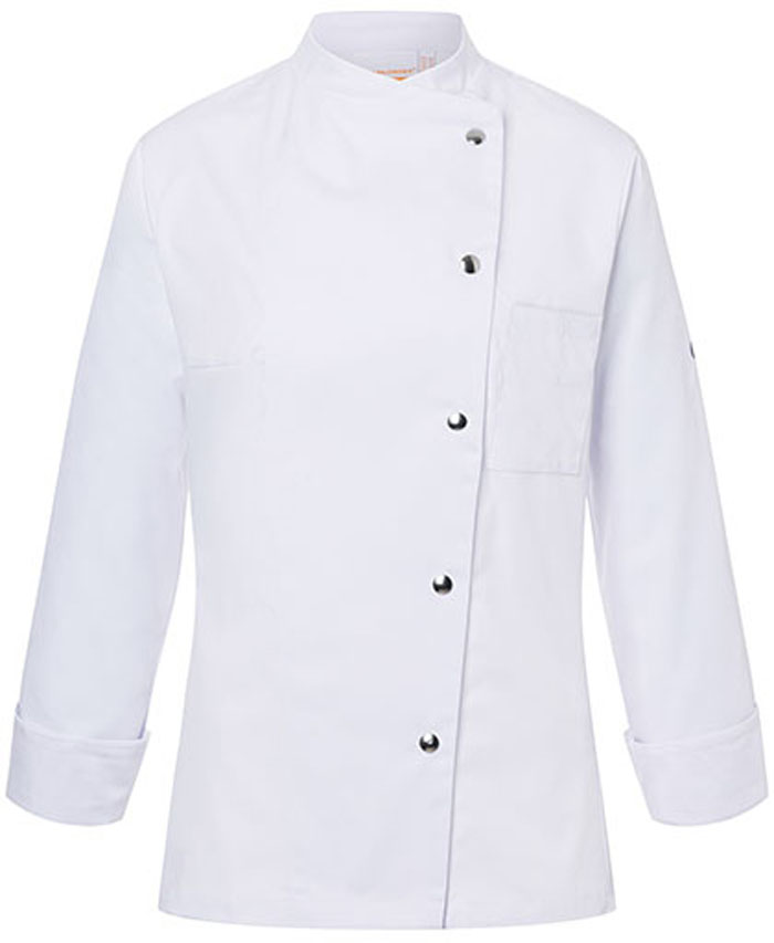 Kochwäsche geeignete Damen-Kochjacke "Larissa"
