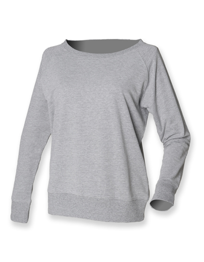 Lässiges Damen-Sweatshirt mit weitem Ausschnitt
