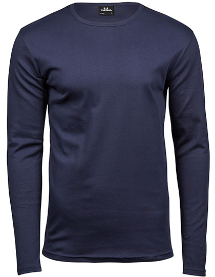 Schmal geschnittenes Interlock Herren-Longsleeve aus Bio-Baumwolle