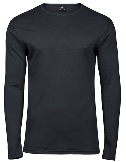 Schmal geschnittenes Interlock Herren-Longsleeve aus Bio-Baumwolle