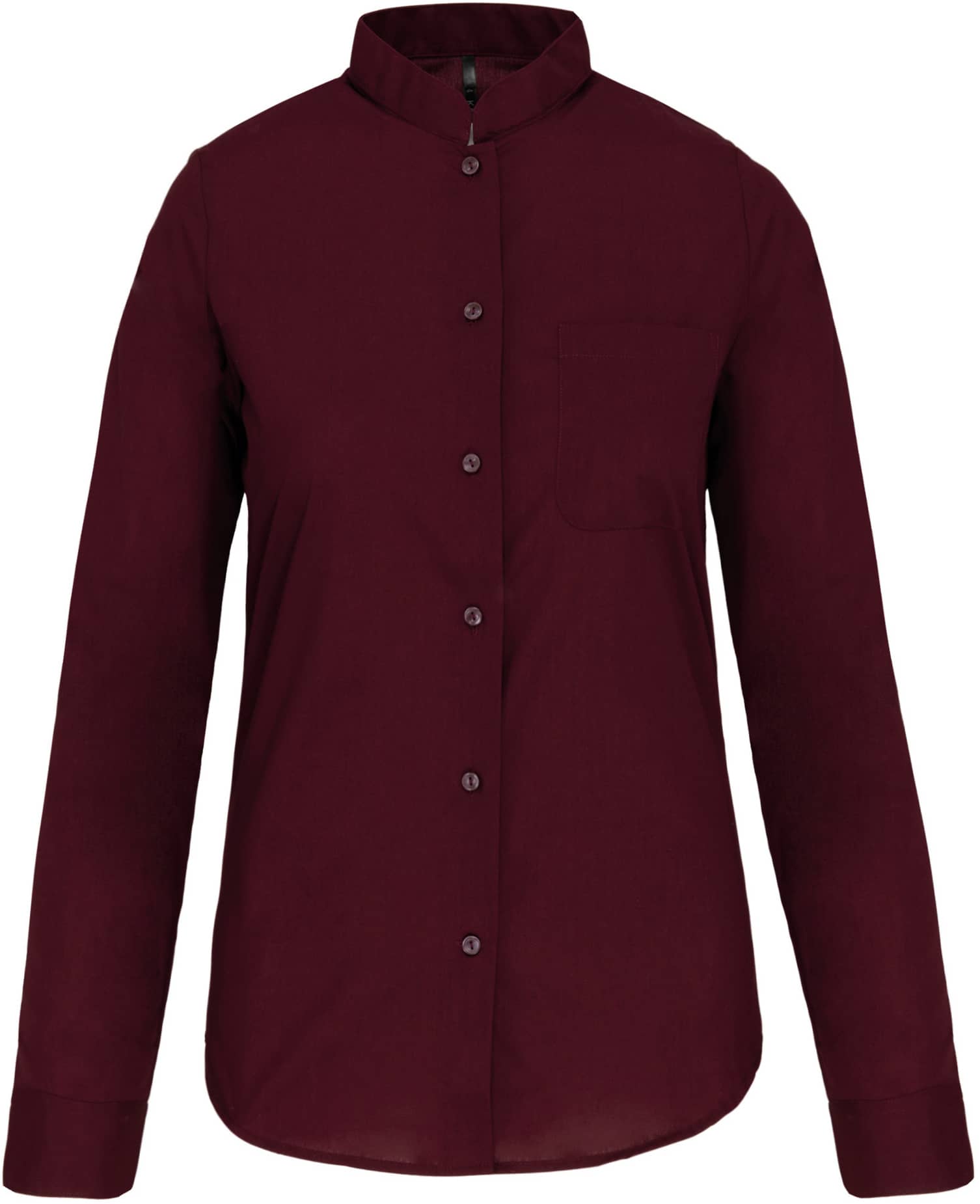 Damen Hemdbluse Mao-Kragen, langarm