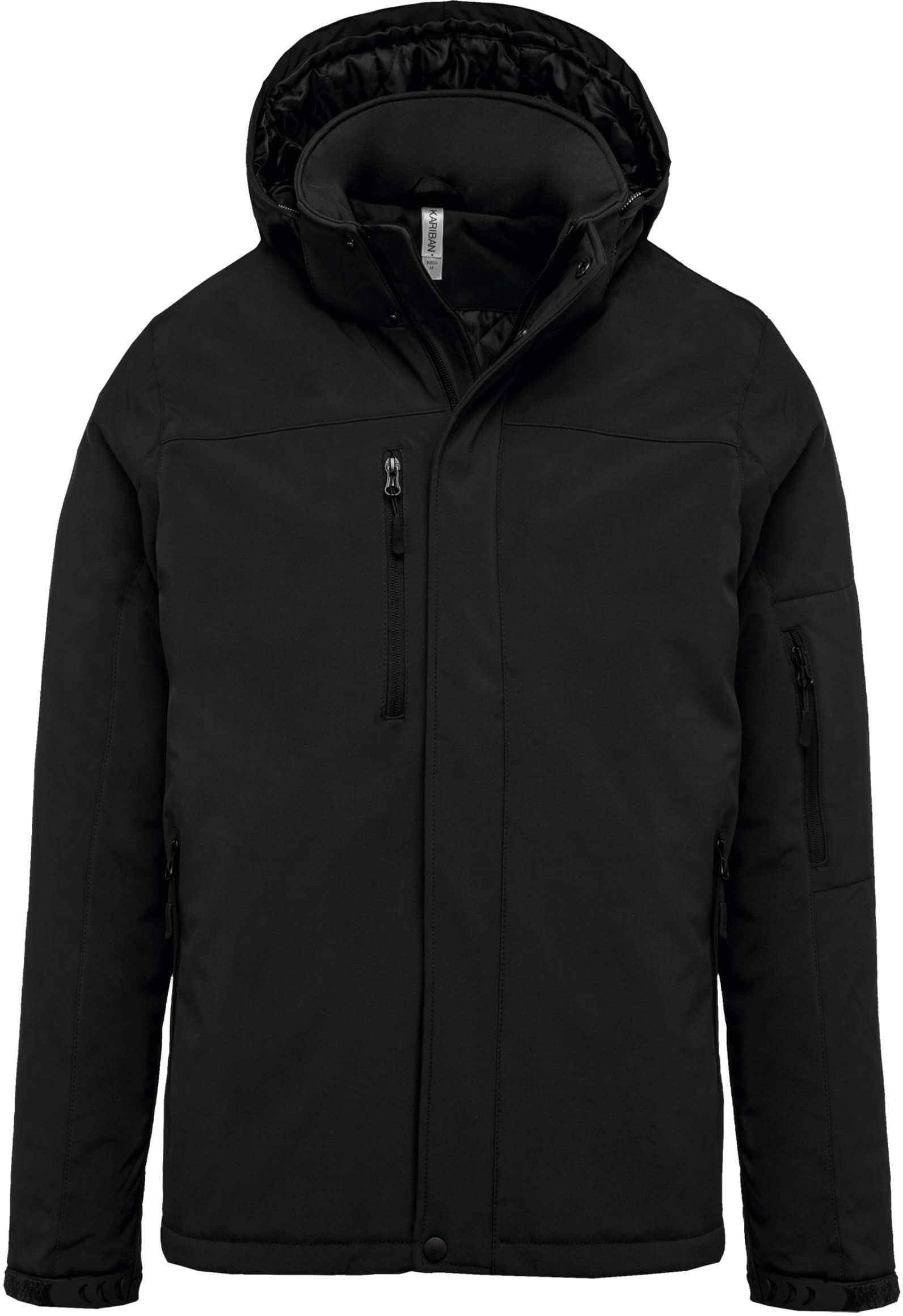 Herrenparka Softshell wattiert mit Kapuze