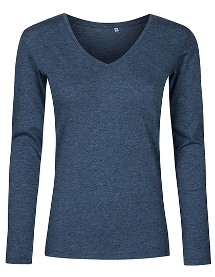 Damen-Longsleeve mit V-Ausschnitt