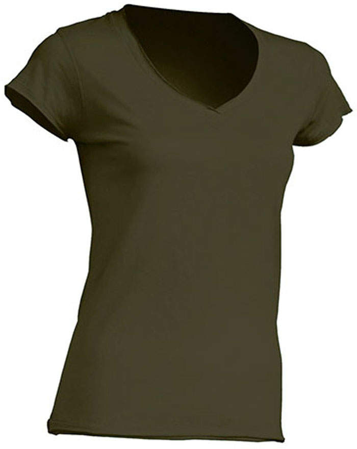 Slim Fit Damen-T-Shirt "Sicilia" mit V-Ausschnitt