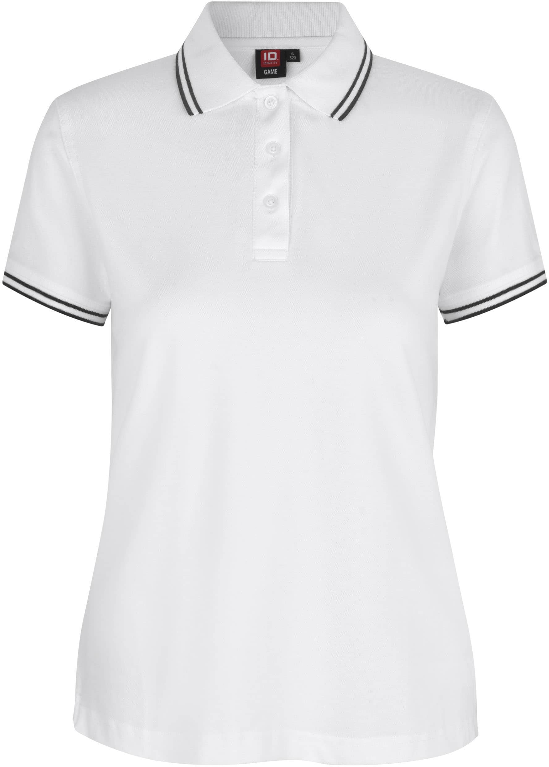 Kontrast Stretch-Poloshirt für Damen