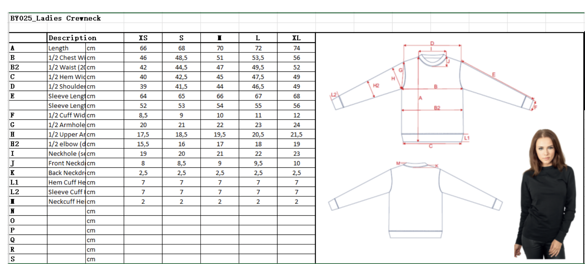 Ladies Light Crewneck