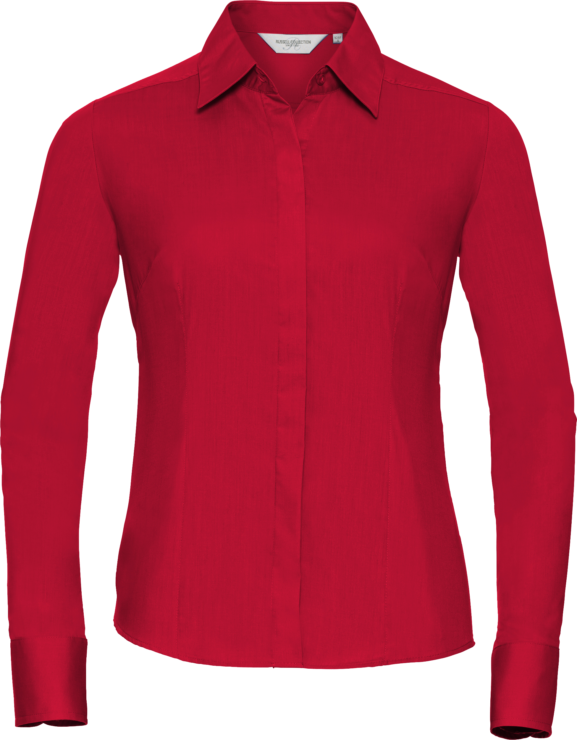 Ladies' Long Sleeve Fitted Polycotton Poplin Shirt