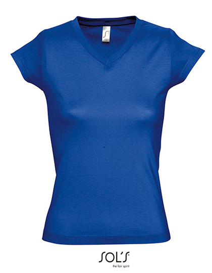 Women´s V-Neck-T-Shirt Moon
