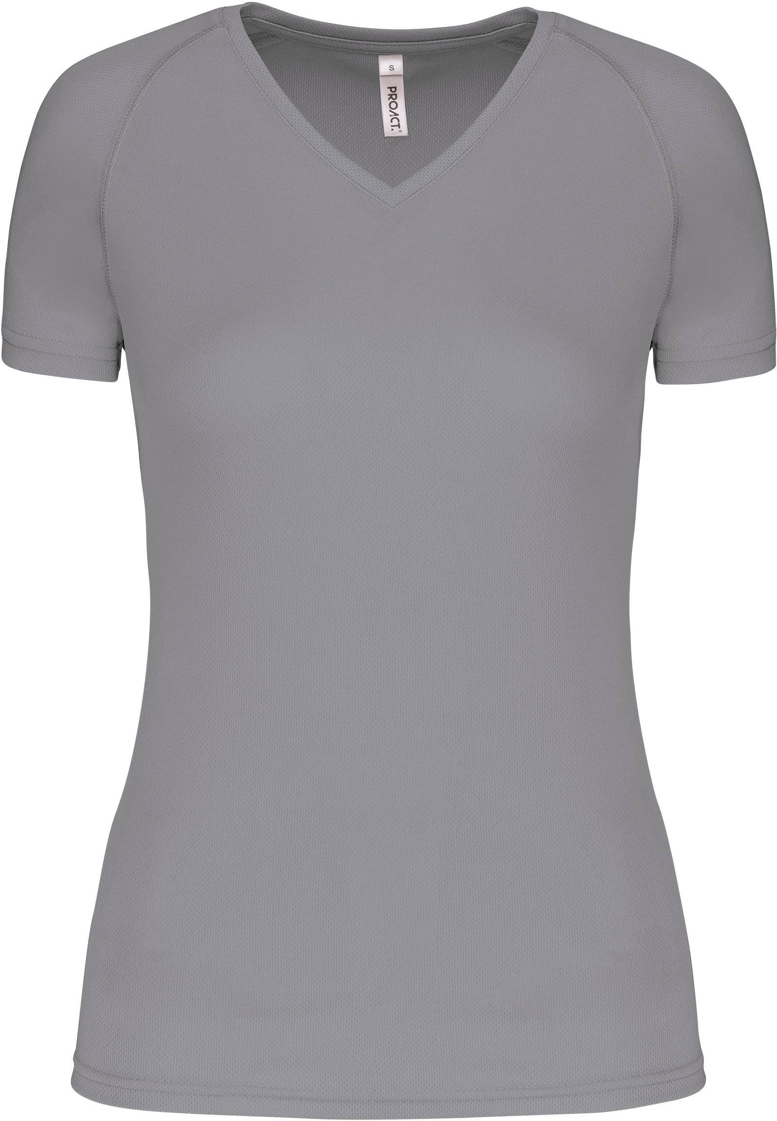 Damen Kurzarm-Sportshirt mit V-Ausschnitt