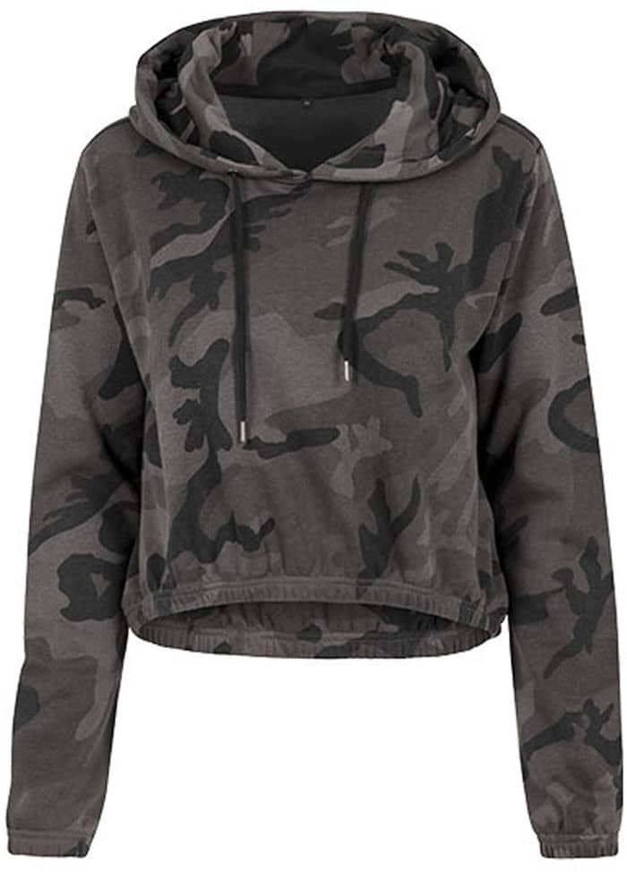 Ladies Camo Cropped Hoody