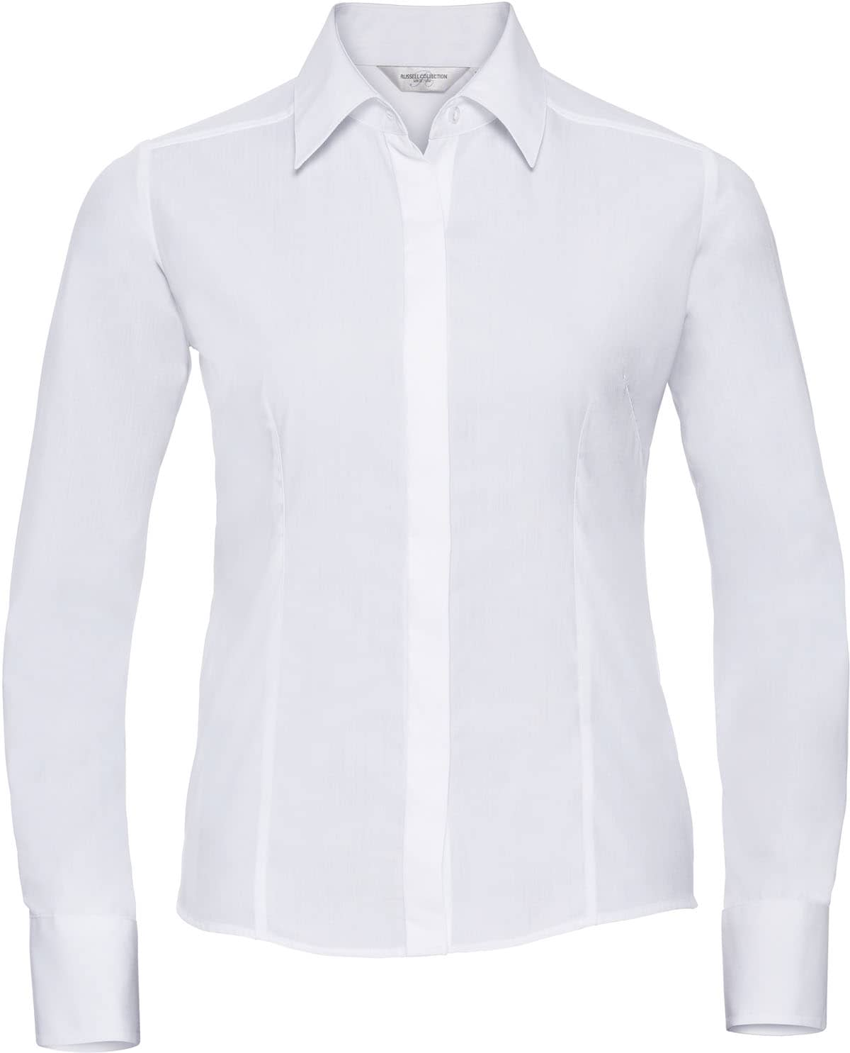 Ladies' Long Sleeve Fitted Polycotton Poplin Shirt
