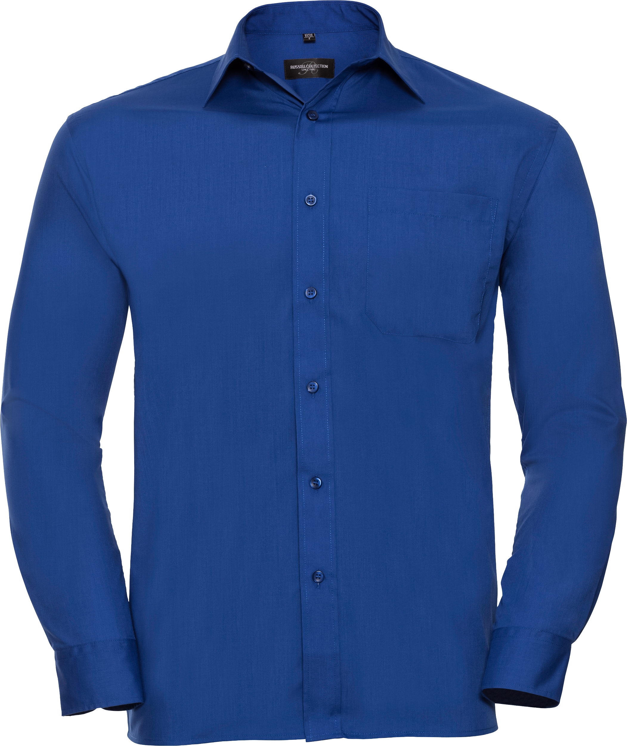 Men's Long Sleeve Classic Polycotton Poplin Shirt