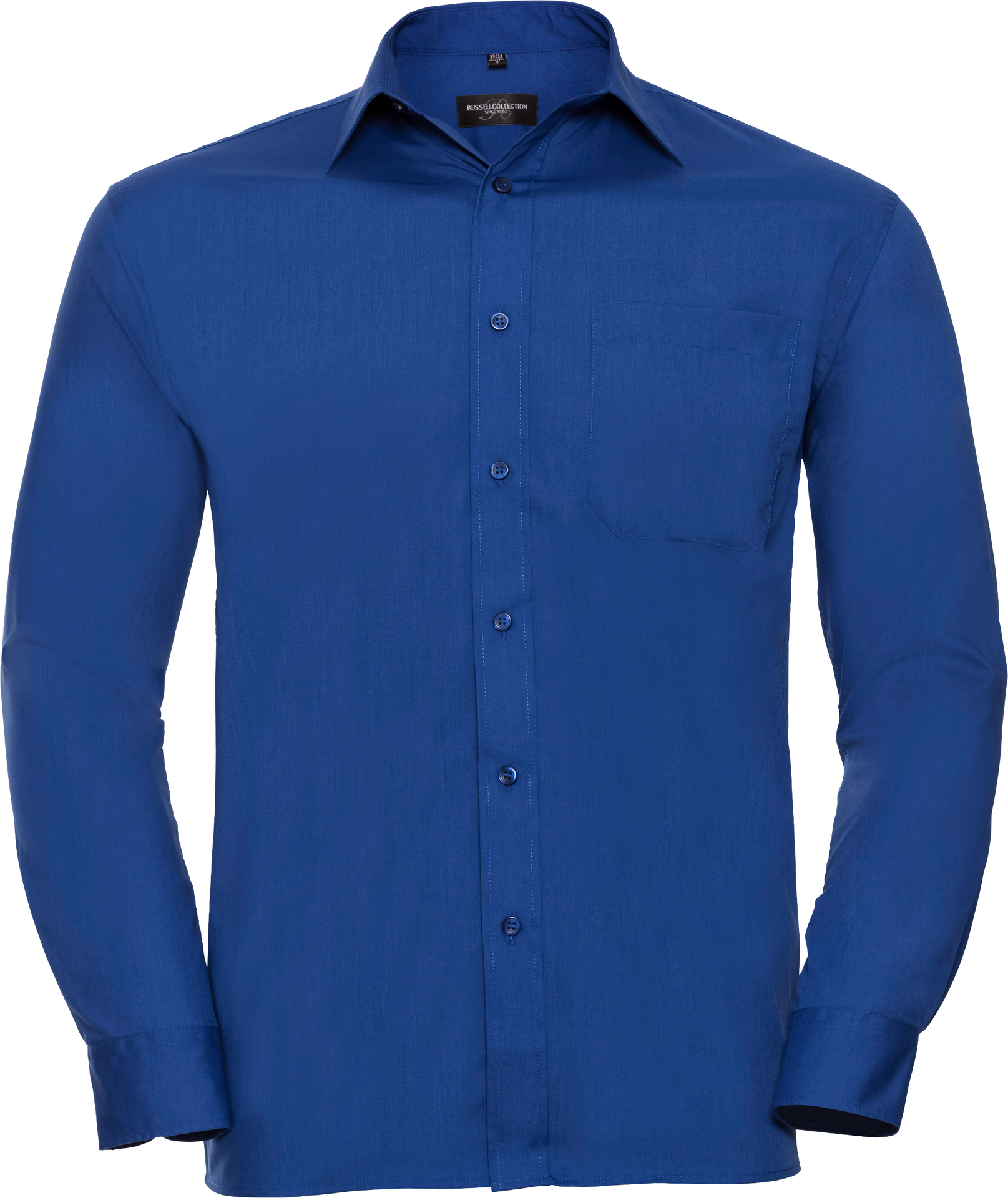 Men's Long Sleeve Classic Polycotton Poplin Shirt