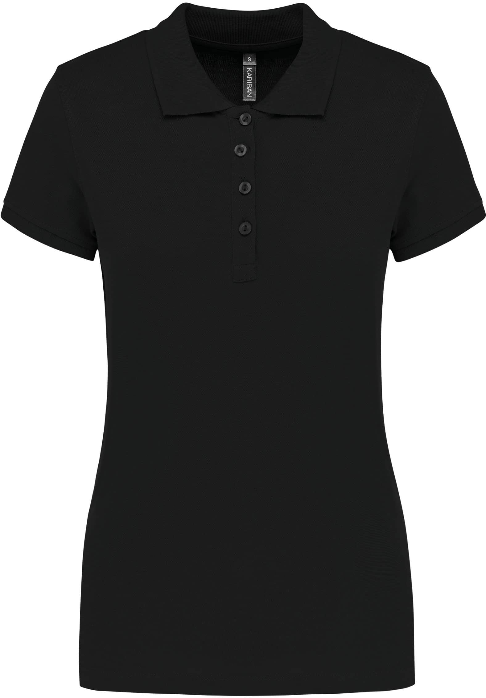 Damen Kurzarm-Poloshirt. Baumwollpiqué.