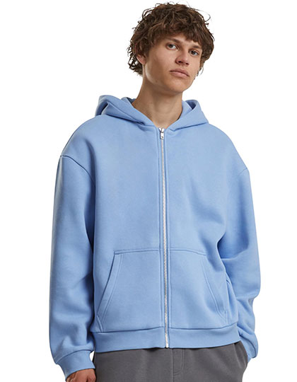 Oversized Unisex-Zip-Hoodie mit überschnittenen Schultern