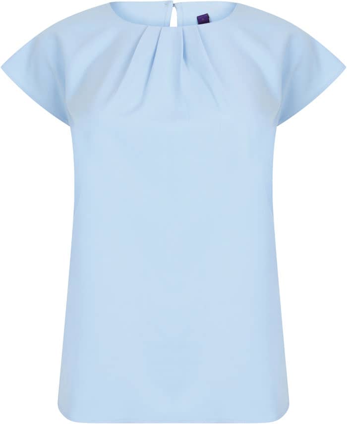 Ladies´ Pleat Front Short Sleeve Blouse